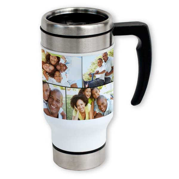 personalised photo travel mug with handle