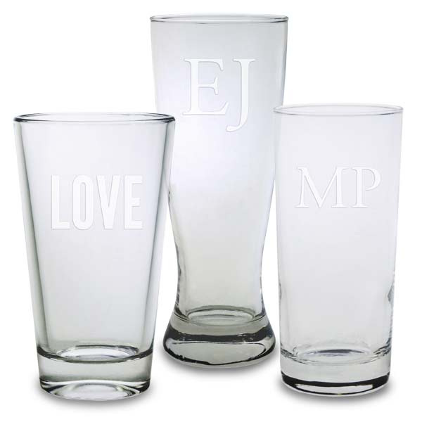 Can Shaped Drinking Glass - Screenprint - Glass Etching – Pewter